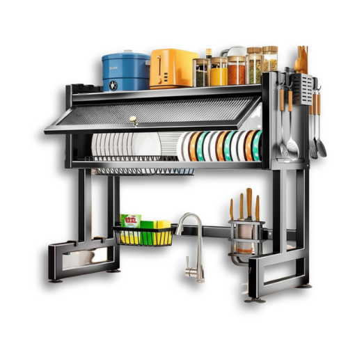 Kitchen Sink Shelf With Cabinet Door