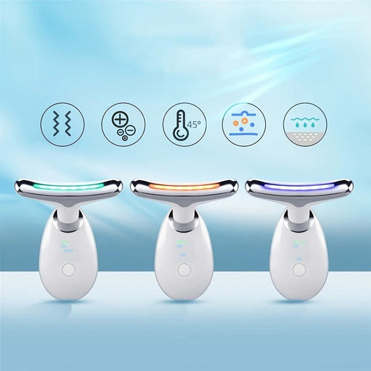 Rechargeable LED Facial And Neck Massager