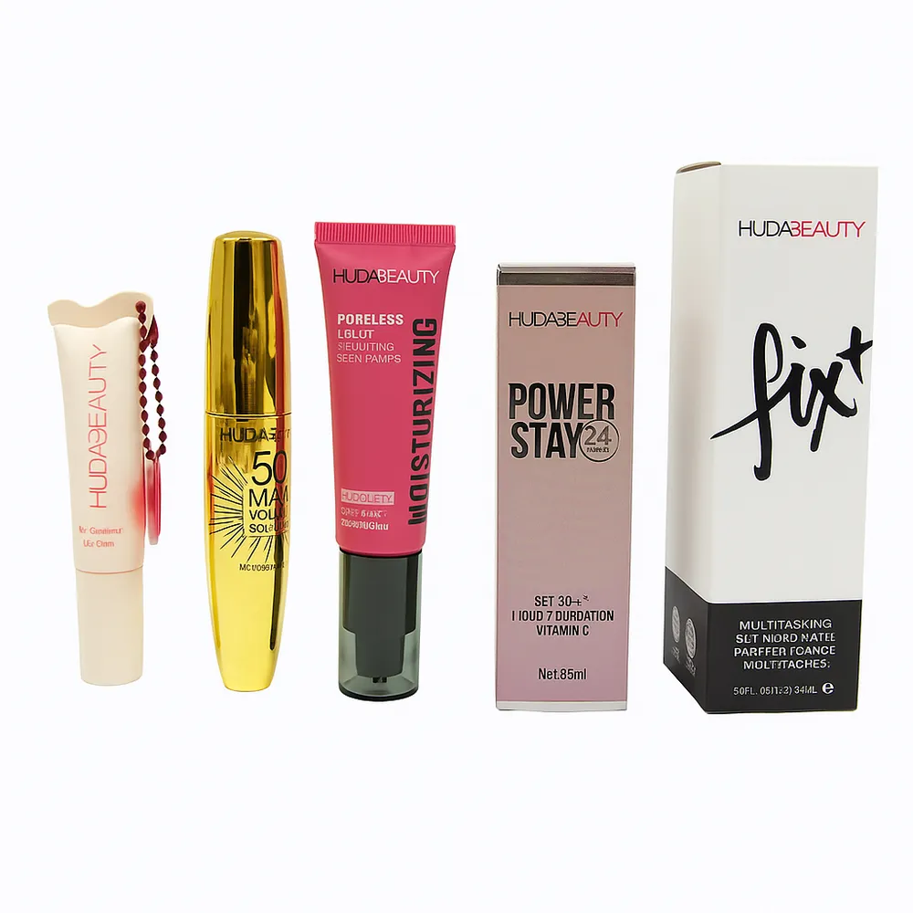 HUDA BEAUTY Makeup Bundle Deal – Limited Offer (Free Lip Balm Included)